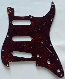 FOR FIT FENDER STRAT FLOYD ROSE TREMOLO SSS GUITAR PICKGUARD 4PLY BROWN TORTOISE