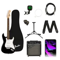 STRATOCASTER ELECTRIC GUITAR KIT WITH AMP, BAG, STRAP - FENDER , POPLAR BODY,...