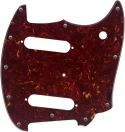 CUSTOM GUITAR PICKGUARD FOR FENDER OFFSET SERIES MUSTANG STYLE (4 PLY RED 