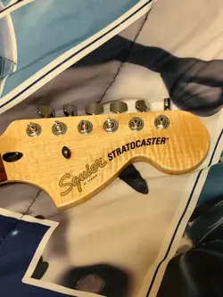 RARE FENDER SQUIER STRATOCASTER AFFINITY GUITAR NECK FLAME MAPLE 