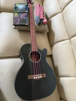 FENDER ACOUSTIC-ELECTRIC BASS GUITAR BLACK