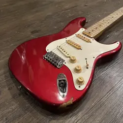 FENDER JAPAN STD-54 1990-1991 USED BASSWOOD BODY MAPLE NECK CANDY APPLE RED