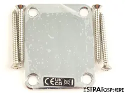 FENDER VINTERA II 60S BASS VI SIX STRING NECK PLATE, REISSUE VINTAGE CHROME