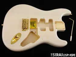 FENDER FSR SQUIER CLASSIC VIBE 50S STRAT BODY & GOLD HARDWARE WHITE BLONDE