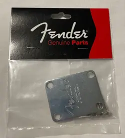 GENUINE FENDER  AMERICAN STANDARD CHROME BASS NECK PLATE 