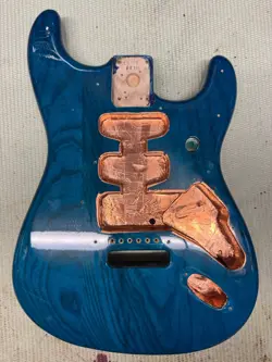 BLUE TRANSPARENT SHIELDED