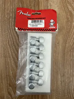 GENUINE FENDER LOCKING TUNERS MACHINES BRUSHED CHROME BRAND NEW FREE SHIPPING