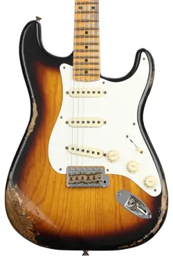 FENDER CUSTOM SHOP 1957 STRATOCASTER HEAVY RELIC ELECTRIC GUITAR - AGED 2-COLOR