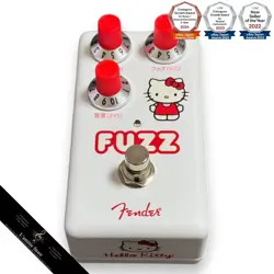 FENDER X HELLO KITTY FUZZ WHITE GUITAR EFFECT PEDAL COMPACT  LIMITED JAPAN USED