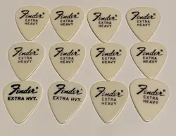 PICKS-1970’S FENDER-351-X-HEAVY WHITE-CELLULOID-UNUSED-LOT