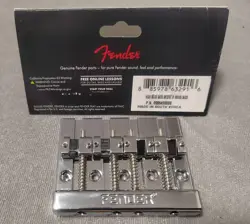 FENDER CHROME HIMASS BLOCK LOGO HIGH-MASS BASS 4 BRIDGE