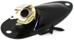 MONO 1/4 INCH GUITAR INPUT/OUTPUT JACK SOCKET FOR FENDER STRATOCASTER (BLACK)