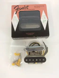 OPEN BOX FENDER PURE VINTAGE '64 TELECASTER SINGLE COIL PICKUP SET, CHROME/BLACK