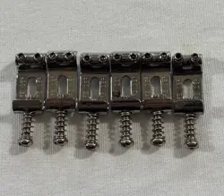 2007 FENDER STRATOCASTER STANDARD CHROME VINTAGE-STYLE BENT BRIDGE SADDLES W/ HW