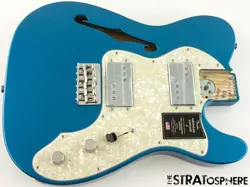 FENDER AV II AMERICAN VINTAGE 1972 TELE THINLINE ASH LOADED BODY LAKE PLAC BLUE