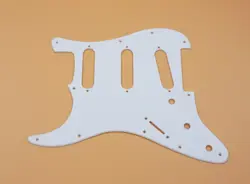 11 HOLE WHITE ACRYLIC LEFTHAND PICKGUARD FOR US/MEX FENDER STRATOCASTER