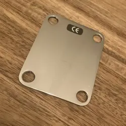 2001 FENDER STANDARD STRATOCASTER NECK PLATE CHROME STRAT GUITAR PARTS