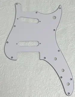 NEW GREAT-FOR FITS FENDER DUO-SONIC OFFSET SS STYLE GUITAR PICKGUARD 3 PLY WHITE