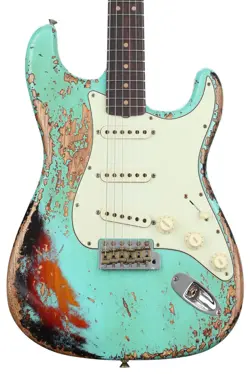 FENDER CUSTOM SHOP 1963 STRATOCASTER SUPER HEAVY RELIC ELECTRIC GUITAR - SURF