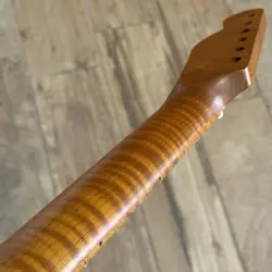 ROASTED FLAME MAPLE STAINLESS TELE NECK NITRO FITS TELECASTER FENDER TM22BM