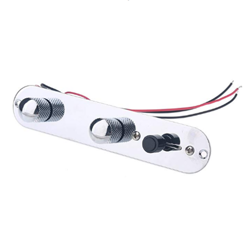 CHROME TELE PREWIRED CONTROL PLATE 3 WAY SWITCH FOR FENDER TELECASTER GUITAR