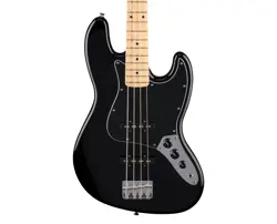 OPEN BOX FENDER STANDARD JAZZ BASS GUITAR - BLACK W/MAPLE FB