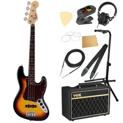 FENDER MADE IN JAPAN JUNIOR COLLECTION JAZZ BASS RW 3TS ELECTRIC WITH VOX AMPLIF