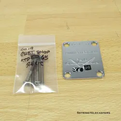 FENDER CUSTOM SHOP LTD ED 65 RELIC STRATOCASTER NECK PLATE CHROME STRAT TELE