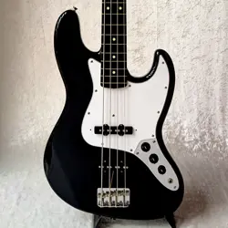 ELECTRIC BASS GUITAR SQUIER BY FENDER SJB-36 SILVER BLACK BASSWOOD MAPLE USED