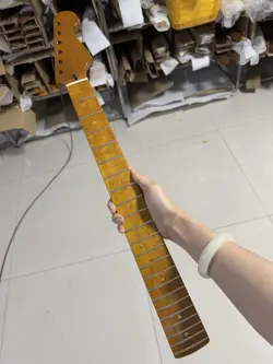 STAINLESS STEEL 22FRETS GLOSS ROASTED MAPLE GUITAR NECK FOR FENDER ST REPLACED