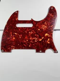 FOR FIT FENDER TELECASTER  VINTAGE 5-HOLE STYLE GUITAR PICKGUARD RED TORTOISE B2