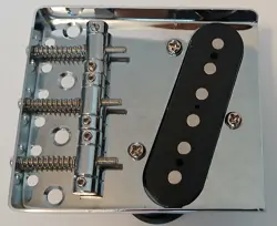  TELE GUITAR BRIDGE 3 SADDLE + PICKUP - PARTS FOR FENDER TELECASTER 