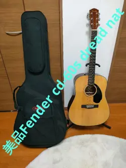 FENDER CD-60S DREADNOUGHT ACOUSTIC GUITAR WITH SKB HARD CASE FROM JAPAN