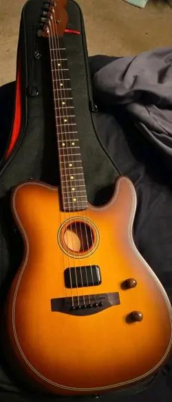 FENDER ACOUSTASONIC STANDARD TELECASTER ACOUSTIC-ELECTRIC GUITAR HONEY BURST 