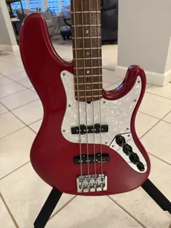 2001 FENDER AMERICAN DELUXE JAZZ BASS - GORGEOUS CRIMSON BURST - ONE OWNER! 🔥