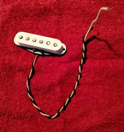 GENUINE FENDER CUSTOM SHOP FAT '50S STRATOCASTER BRIDGE ONLY PICKUP, WHITE