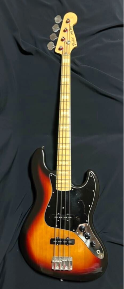 FENDER JAPAN JB75-90US JAZZ BASS 3-TONE SUNBURST BLOCK INLAY MADE IN JAPAN
