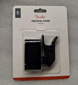 GENUINE FENDER ORIGINAL CLIP-ON COLOR LCD TUNER FOR GUITAR, BANJO FIESTA RED