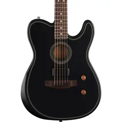 FENDER ACOUSTASONIC STANDARD TELECASTER A/E GUITAR, SOLID SPRUCE TOP, BLACK
