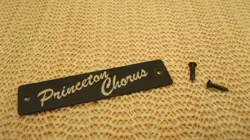 OEM VINTAGE  FENDER PRINCETON CHORUS  METAL  LOGO EMBLAM NAMEPLATE