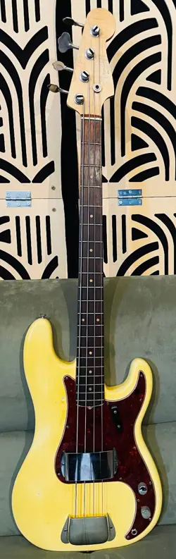 1961 FENDER PRECISION BASS SLAB FINGERBOARD BLONDE RELIC REFIN