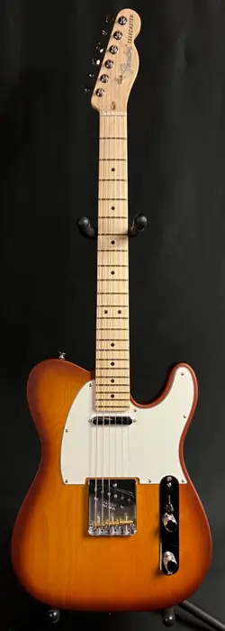 FENDER AMERICAN PERFORMER TIMBER TELECASTER ELECTRIC GUITAR SATIN HONEY BURST