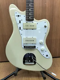 FENDER JAPAN JM-66 JAZZMASTER ELECTRIC GUITAR OLYMPIC WHITE USED WITH SOFT CASE