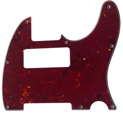 PICK FITS FENDER TELECASTER 8-HOLE P90 STYLE GUITAR PICKGUARD, RED TORTOISE