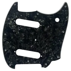 FITS FENDER OFFSET SERIES MUSTANG STYLE GUITAR PICKGUARD,4 PLY BLACK PEARL