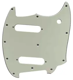 FITS FENDER OFFSET SERIES MUSTANG STYLE GUITAR PICKGUARD,3 PLY PARCHMENT