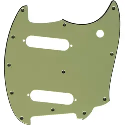 FITS FENDER OFFSET SERIES MUSTANG STYLE GUITAR PICKGUARD,3 PLY VINTAGE GREEN