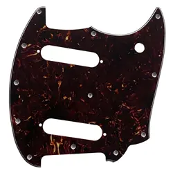 FITS FENDER OFFSET SERIES MUSTANG STYLE GUITAR PICKGUARD,4 PLY BROWN TORTOISE