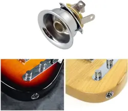 1/4 OUTPUT JACK ROUND CUP PLATE SOCKET FOR FENDER TELECASTER ELECTRIC GUITAR ...