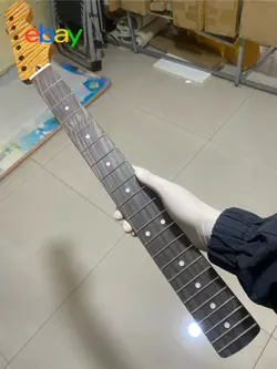 ROSEWOOD 22FRETS DIY FLAME MAPLE ELECTRIC GUITAR NECK SUITABLE FOR FENDER STRAT